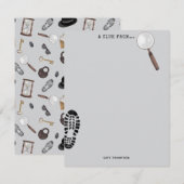 Mysterie Kids Geheime Agent Spion Detective Thema Notitiekaartje (Voorkant / Achterkant)