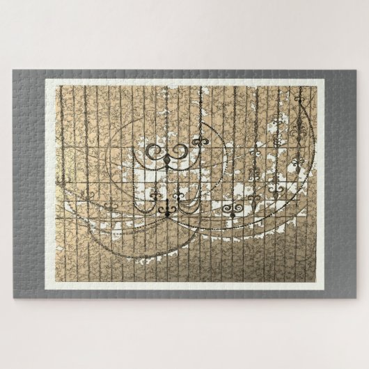 Mysterie Kroonluchter ballroom sepia illustratie Legpuzzel (Horizontaal)