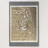 Mysterie Kroonluchter ballroom sepia illustratie Legpuzzel (Verticaal)