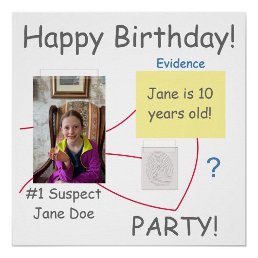 Mysterie Misdaad Oplossen Bewijzenbord Perfect Poster (Voorkant)