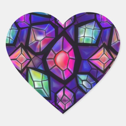 Mysterie Pareltjes Hart Sticker (Voorkant)