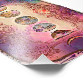 Mysterie pasta-Waterverf Moon Phases Art Foto Afdruk (Hoek)