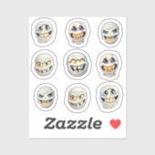 Mysterie van de mummies: Lachende Halloween Set Sticker (Vel)