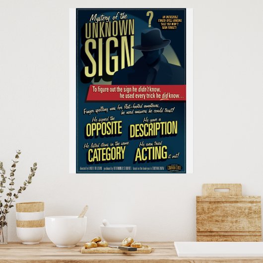 Mysterie van het onbekende teken. Poster. Poster (Keuken)
