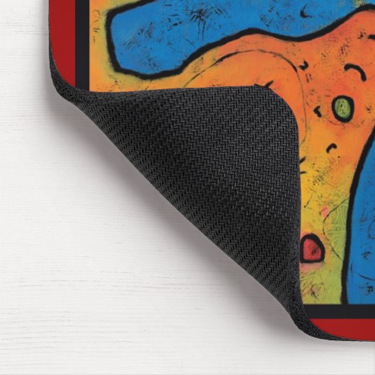 Mysterie van Muismat van blauwe paarden - 9,25 x 7 (Hoek)