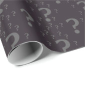 Mysterie-vraagteken: onbewerkte puzzelgrijs cadeaupapier (Rol Hoek)