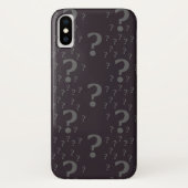 Mysterie-vraagteken: onbewerkte puzzelgrijs Case-Mate iPhone case (Achterkant)
