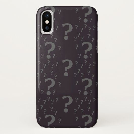 Mysterie-vraagteken: onbewerkte puzzelgrijs Case-Mate iPhone case (Achterkant)