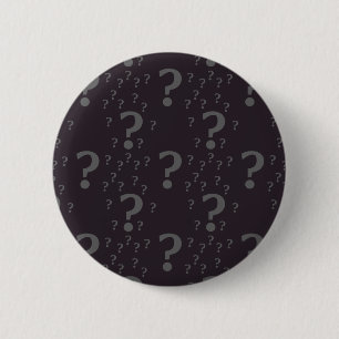 Mysterie-vraagteken: onbewerkte puzzelgrijs ronde button 5,7 cm