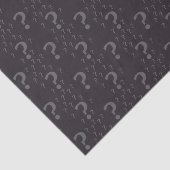 Mysterie-vraagteken: onbewerkte puzzelgrijs tissuepapier (Detail)