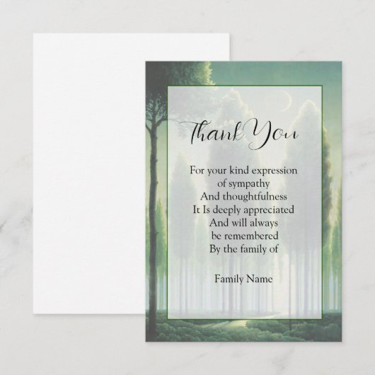 Mysteriel bos bedankkaart (Voorkant / Achterkant)