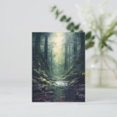 Mysteriel bos briefkaart (Staand voorkant)