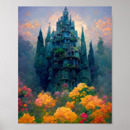 Mysteriel Castle 2 Fantasy Art Poster (Voorkant)