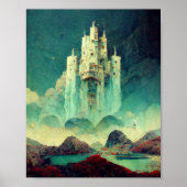 Mysteriel Castle Fantasy Art Poster (Voorkant)