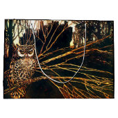 Mysteriel kasteel in de bossen en uil groot cadeauzakje (Achterkant)