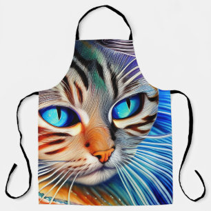 Mysteriel kat Blue Ocean Wave Surrealisme Schort