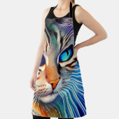Mysteriel kat Blue Ocean Wave Surrealisme Schort (Insitu)