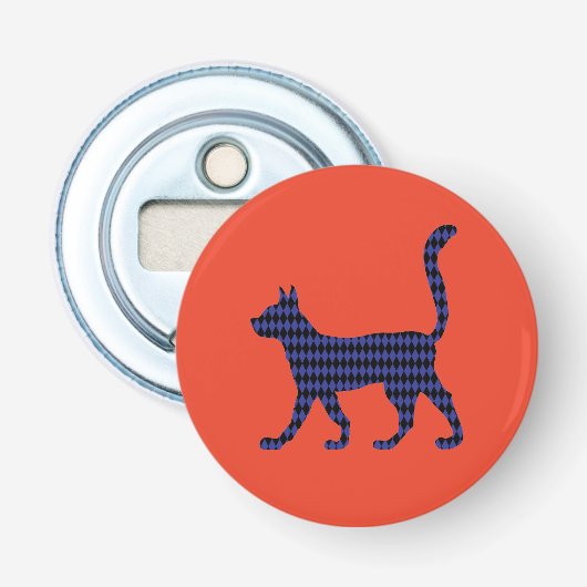 Mysteriel kat button flesopener (Voorkant)