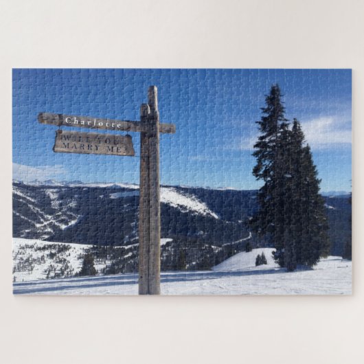 Mysteriel Ski Resort Marriage Voorstel Puzzle Legpuzzel (Horizontaal)