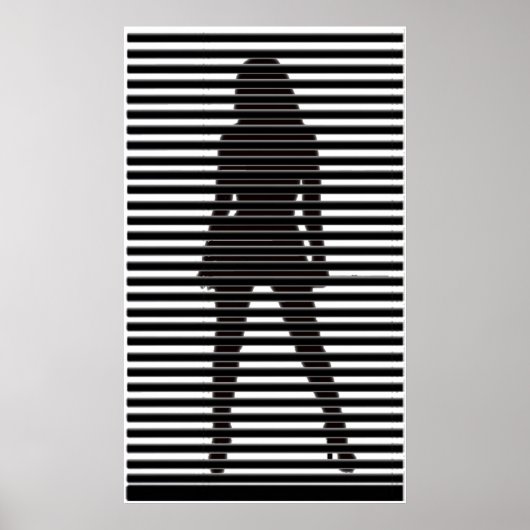 Mysteriel Vrouw Sihouette Poster (Voorkant)