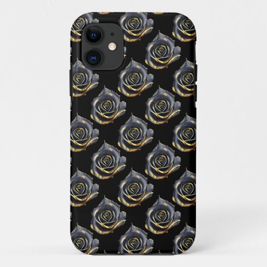 Mysteriel zwart roos Case-Mate iPhone case (Achterkant)