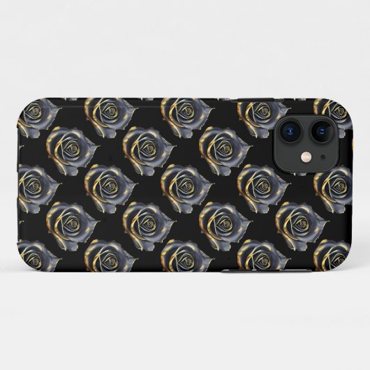 Mysteriel zwart roos Case-Mate iPhone case (Achterkant (horizontaal))