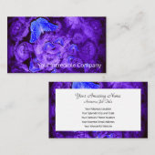 Mysteriele blauwe vlinders visitekaartje (Voorkant / Achterkant)