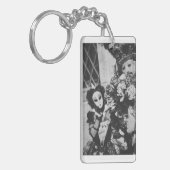 Mysteriele carnavalmaskers in Venetië, Italië Sleutelhanger (Voorkant Links)