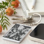 Mysteriele carnavalmaskers in Venetië, Italië Sleutelhanger (Voorkant Rechts)