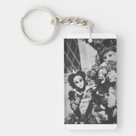 Mysteriele carnavalmaskers in Venetië, Italië Sleutelhanger