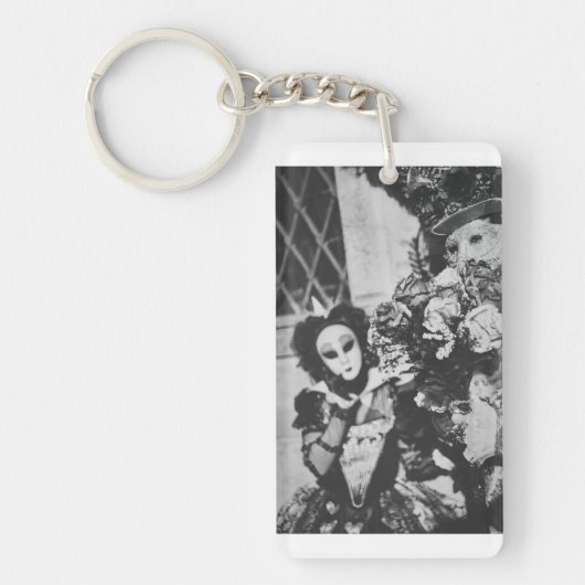 Mysteriele carnavalmaskers in Venetië, Italië Sleutelhanger (Voorkant)