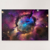 Mysteriele figuur in wolken in het ruimte-tijdheel legpuzzel (Horizontaal)