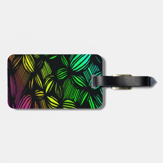 Mysteriele lijnen bagagelabel (Achterkant horizontaal)