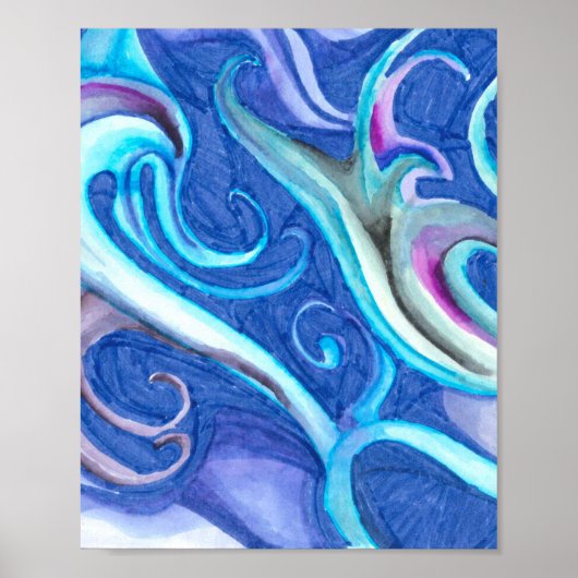 Mysteriele onderwaterscène poster (Voorkant)