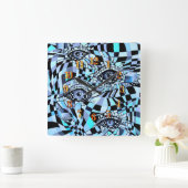 Mysteriele post Moderne Alle ogen Waterverf Vierkante Klok (Huis)