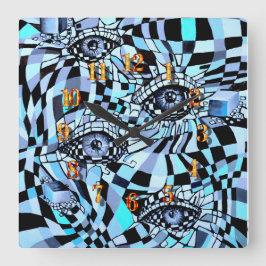 Mysteriele post Moderne Alle ogen Waterverf Vierkante Klok