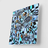 Mysteriele post Moderne Alle ogen Waterverf Vierkante Klok (Hoek)