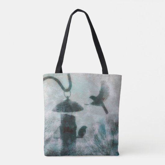 Mysteriele vogel die naar het Tas van de feeder vl (Achterkant)