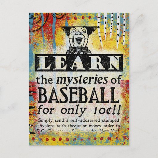 Mysteries van Baseball-Briefkaart - Funny  Briefkaart (Voorkant)