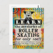Mysteries van Briefkaart met rolschaatsen - Funny  (Voorkant / Achterkant)