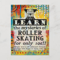 Mysteries van Briefkaart met rolschaatsen - Funny 