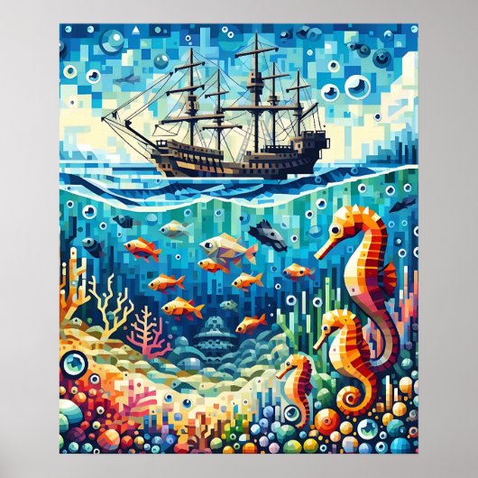 Mysteries van de diepten van de oceaan poster (Voorkant)