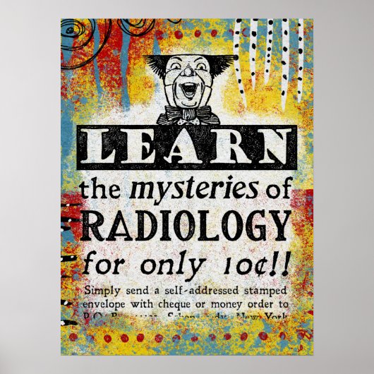 Mysteries van Radiologie - Funny Radioloog Poster (Voorkant)