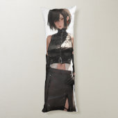 Mysterieus anime meisje leer lichaamskussen (Achterkant (Verticaal))