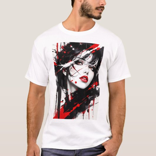 mysterieus anime meisje t-shirt (Voorkant)