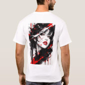 mysterieus anime meisje t-shirt (Achterkant)