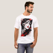 mysterieus anime meisje t-shirt (Voorkant volledig)