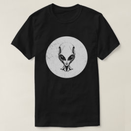 Mysterieus buitenaards hoofdontwerp t-shirt