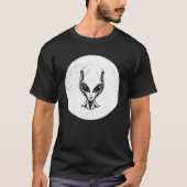 Mysterieus buitenaards hoofdontwerp t-shirt (Voorkant)