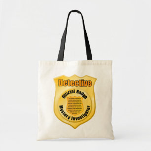 Mysterieus detective officiële badge onderzoeker tote bag